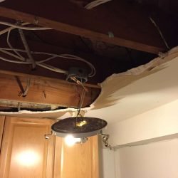 ceiling damaged