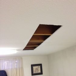 damaged basement ceiling