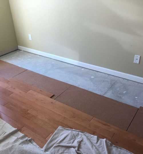 Flooring Installation Nearing Completion