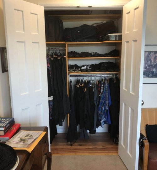 Lynn's new closet is completed