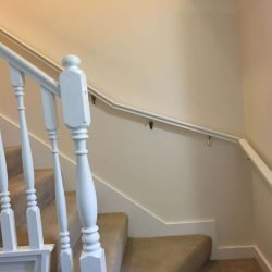 old white railings needing replacement