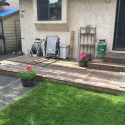 old deck was too dangerous to walk on